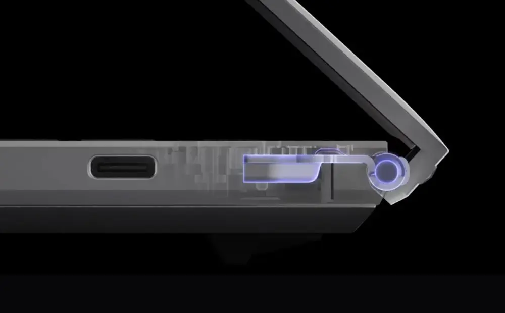 مفصل الشاشة في ROG Zephyrus G16 2026 ومنفذ USB-C