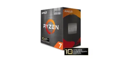 علبة معالج Ryzen 7 5800X3D بنسخة الذكرى العاشرة لـAM4