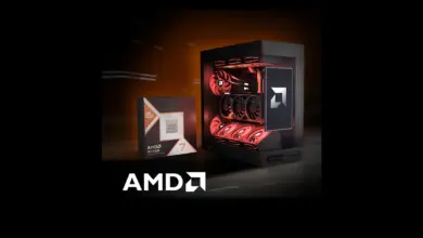 علبة معالج AMD Ryzen 7 9850X3D بجانب جهاز ألعاب مكتبي