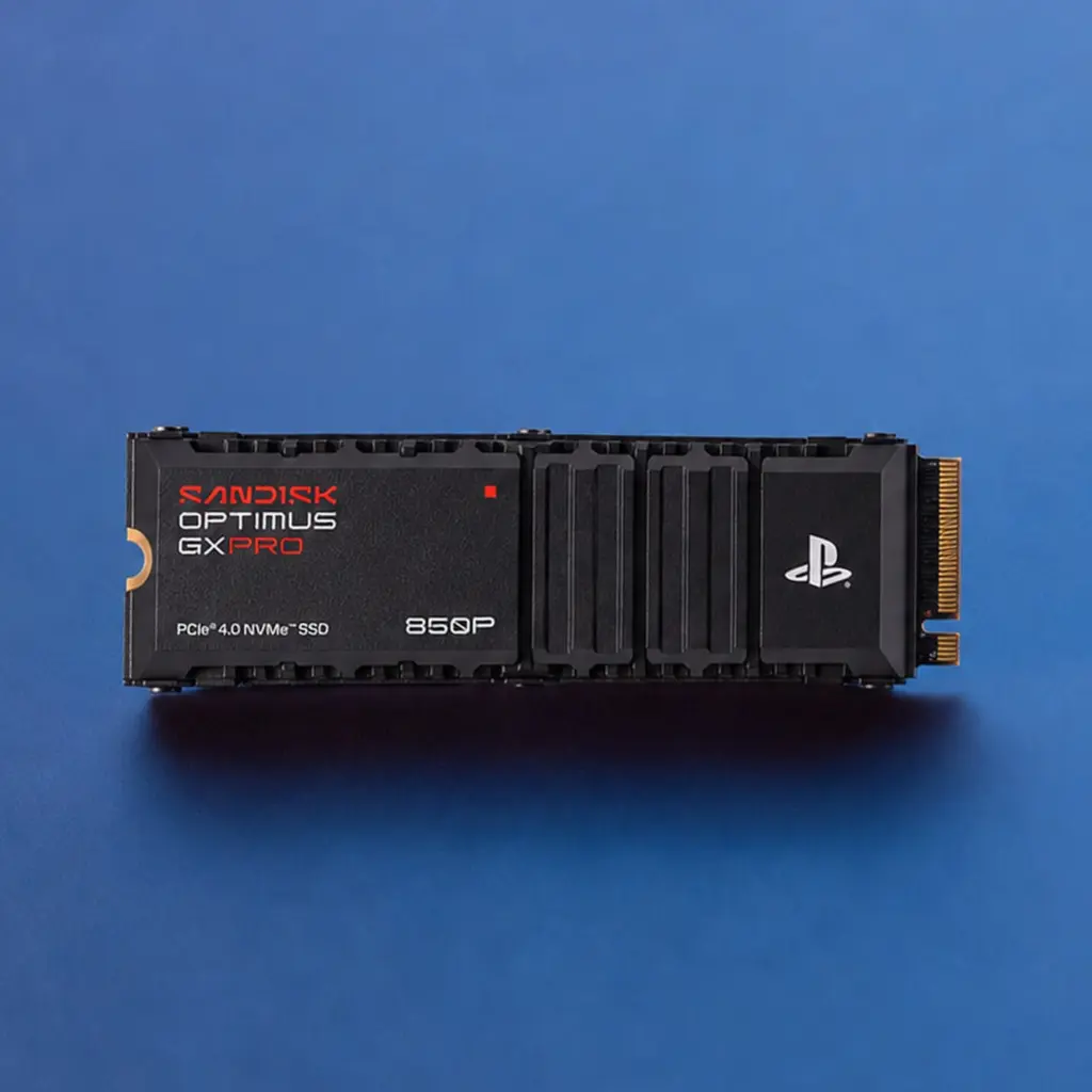 وحدة تخزين SanDisk Optimus GX Pro 850P بمشتت حرارة يحمل شعار PlayStation