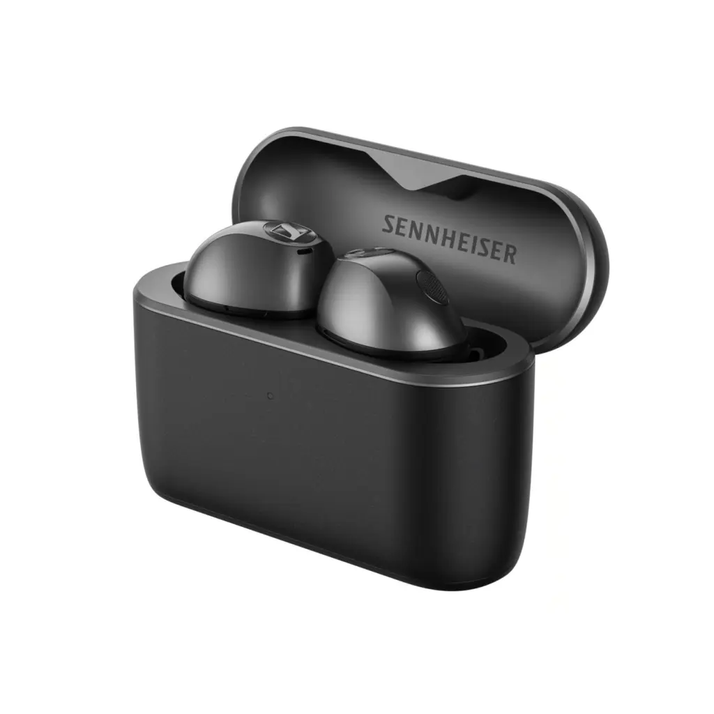 سماعتا Sennheiser MOMENTUM True Wireless 5 داخل علبة الشحن