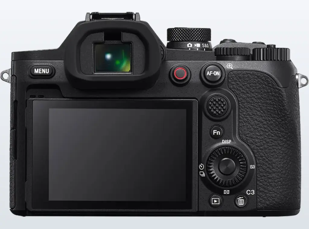 الجهة الخلفية من Sony RX10 V مع عصا التحكم بنقطة التركيز وزر AF-ON