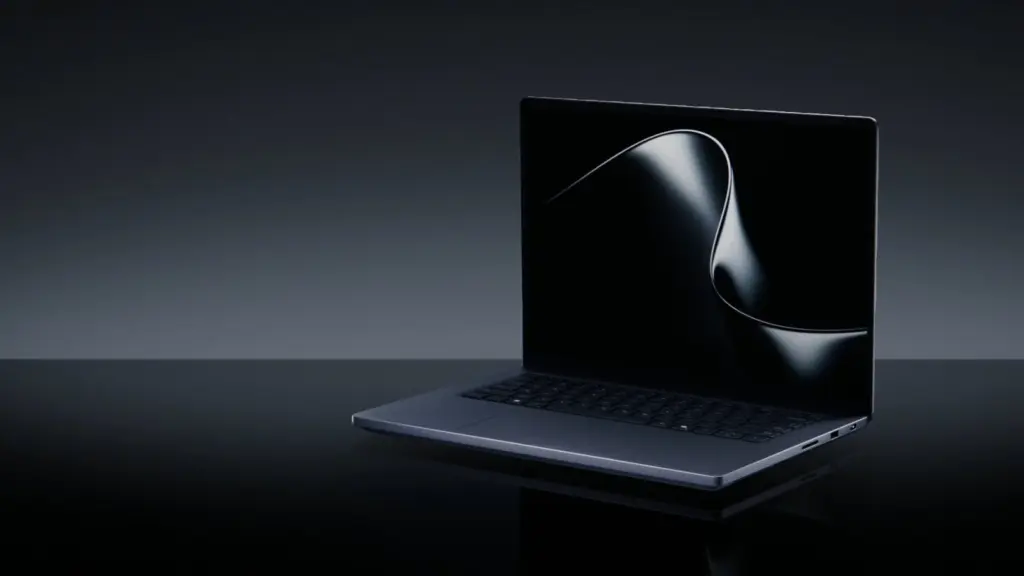 Surface Laptop Ultra بزاوية جانبية بجسم معدني داكن