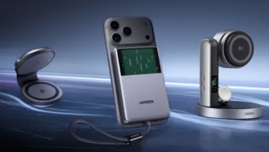 باور بانك UGREEN MagFlow Pro مع حامل الشحن والشاحن المطوي