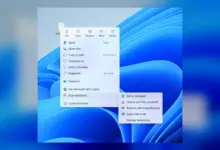 قائمة النقر الأيمن الجديدة في ويندوز 11 مع خيار Customize menu