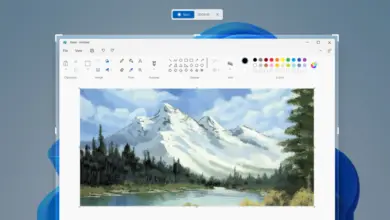 شريط تسجيل أداة القصاصة فوق نافذة Paint في ويندوز 11