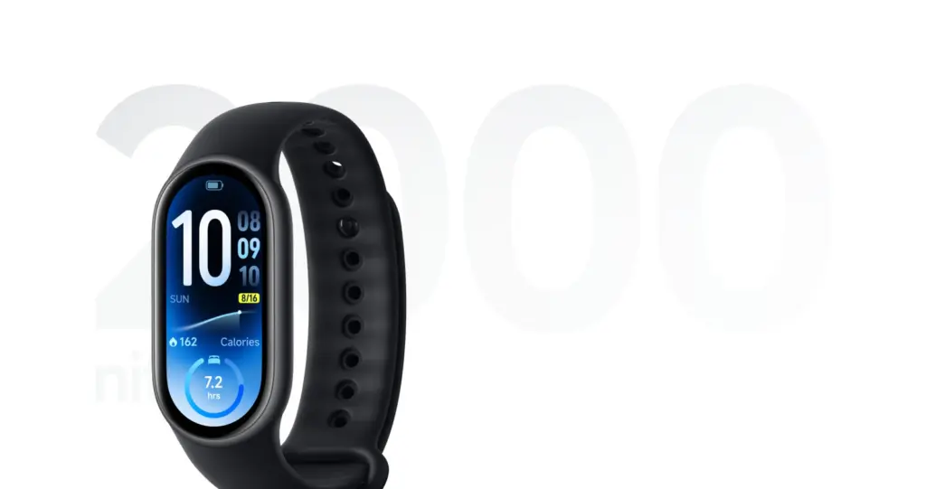 سوار Xiaomi Smart Band 11 الأسود بشاشة زرقاء